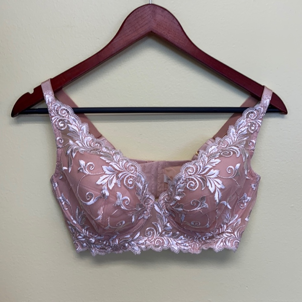 Soma pink lace plunge bra